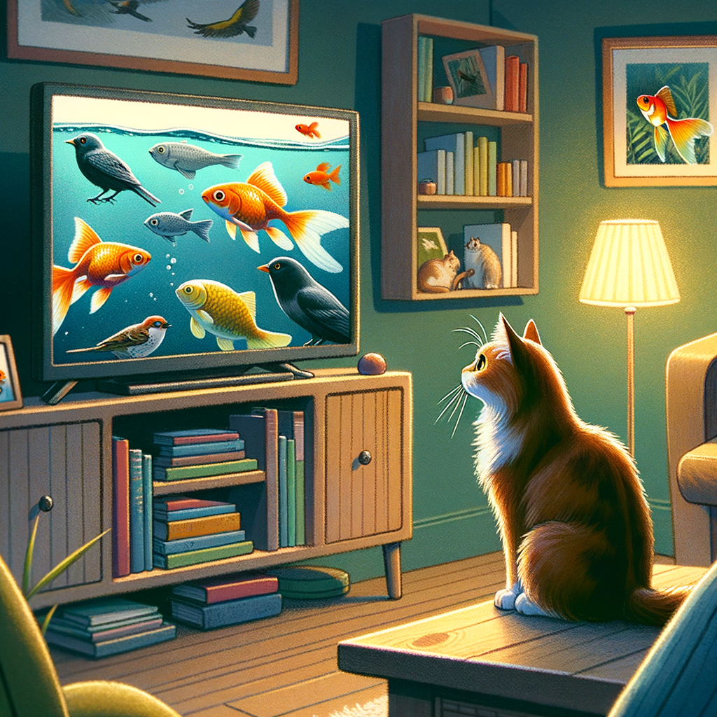 猫がテレビ