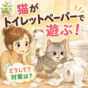 猫からトイレットペーパー