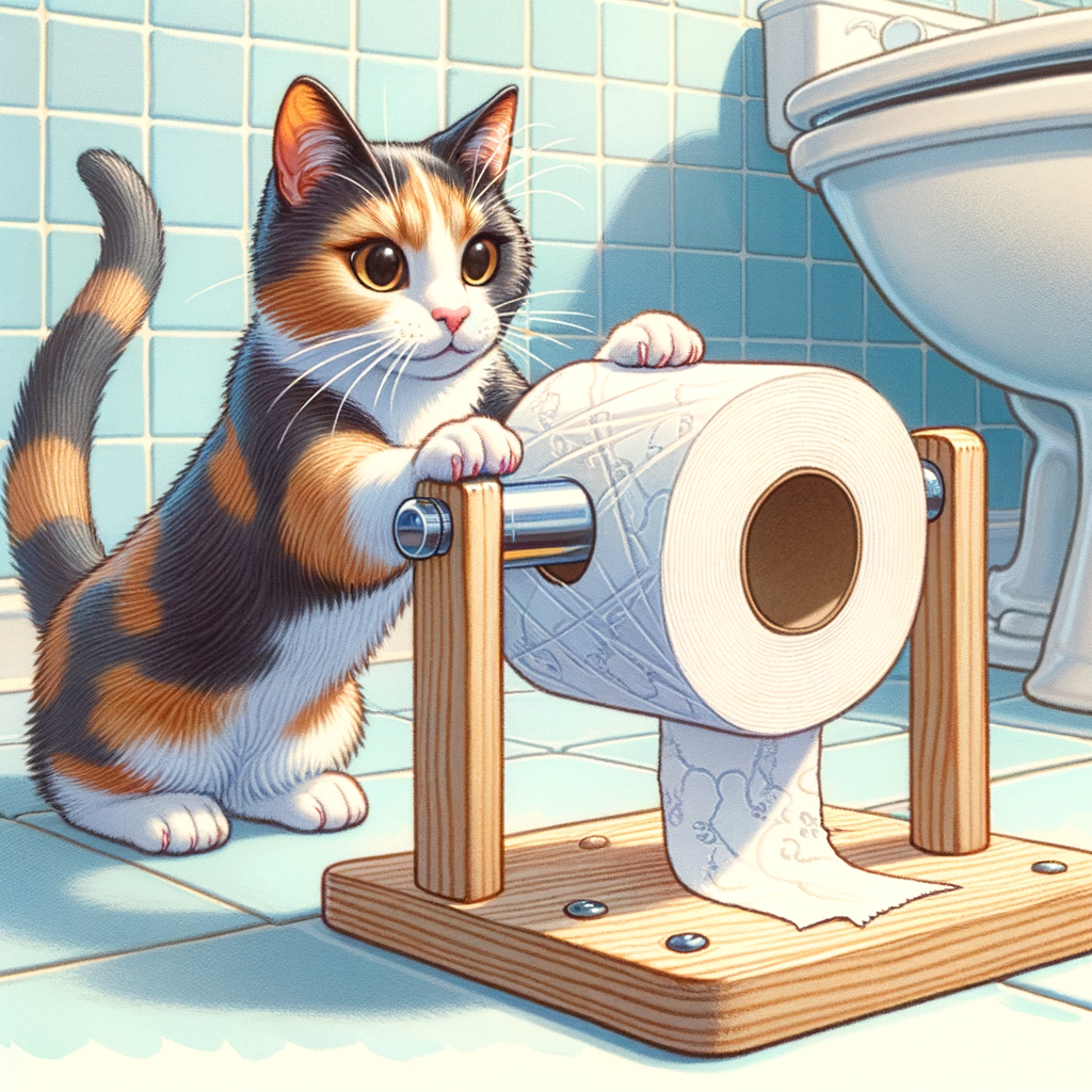 猫からトイレットペーパー