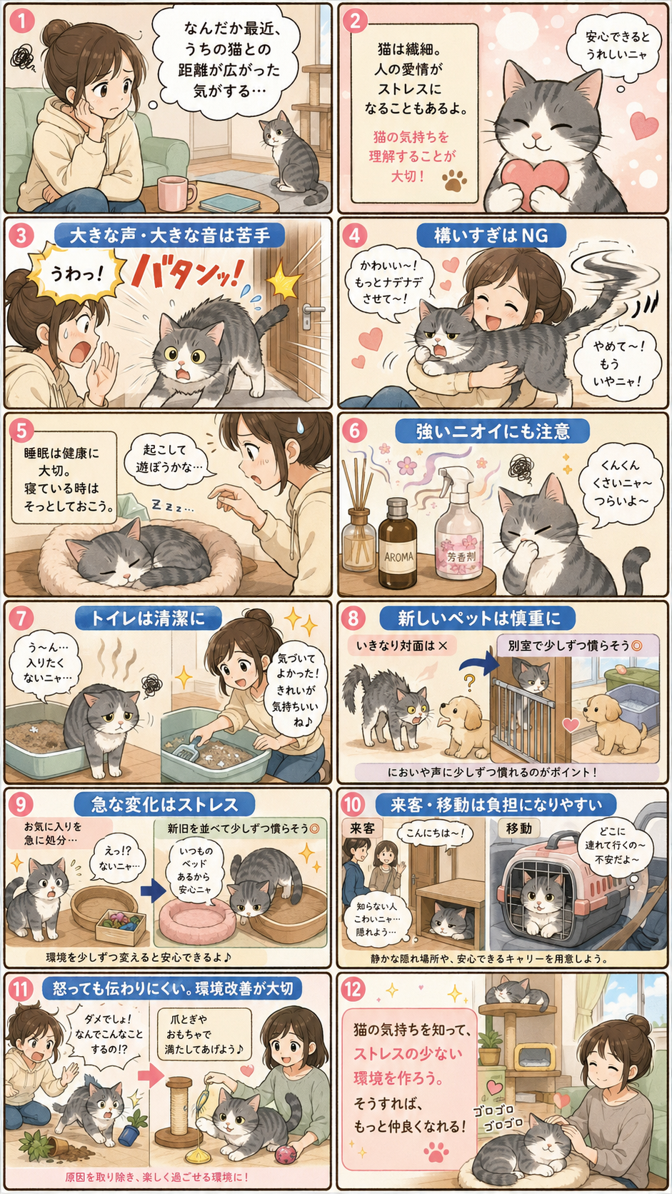 猫から嫌われる!? 知らずにやってしまう10のNG行動とその対策