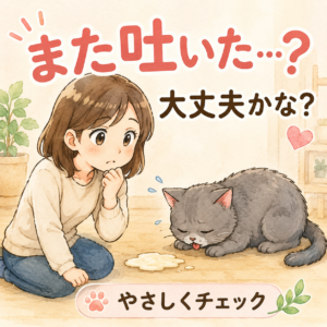 猫の吐く様子でわかる体調の見極め方