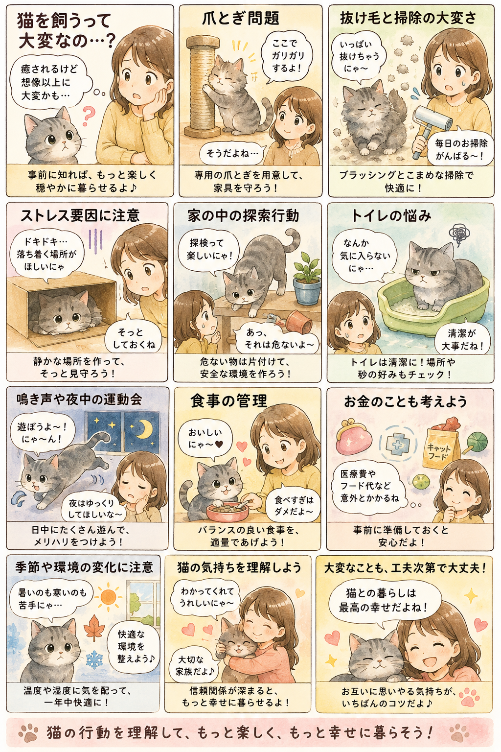 猫を飼う前に知っておきたい7つの大変なこととその対策