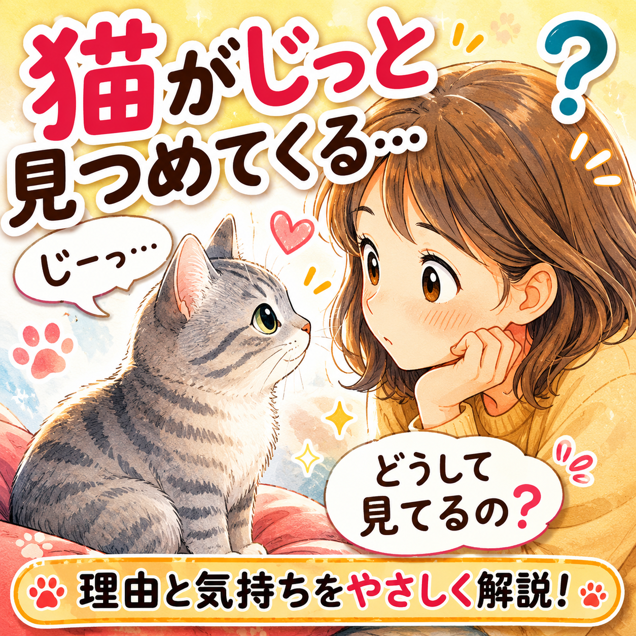 見つめる